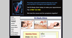 Desktop Screenshot of e4bodyclinic.co.uk