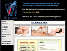 Tablet Screenshot of e4bodyclinic.co.uk